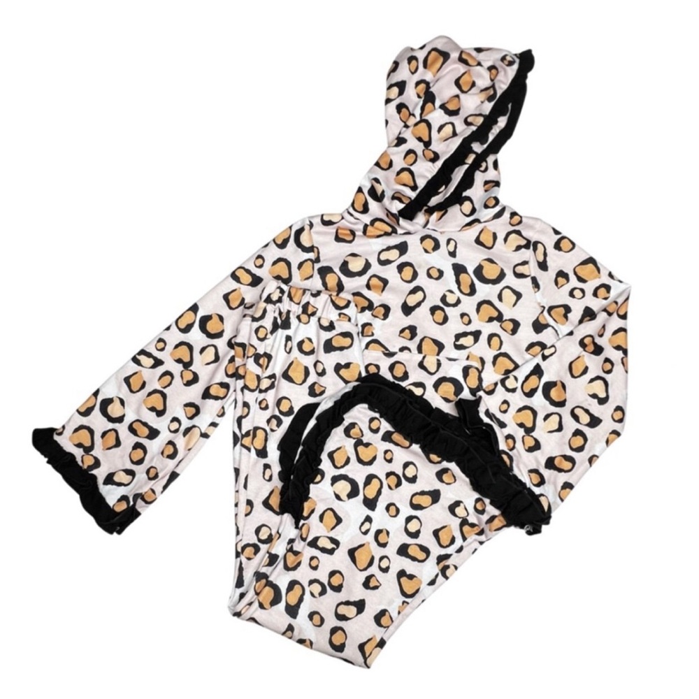 Oopsie Daisy‎ Pink Leopard Hooded Set